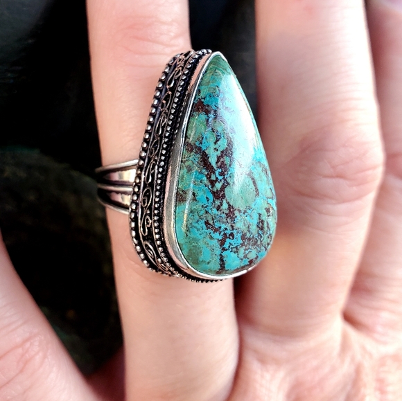 New Azurite 925 Silver Ring. - Picture 7 of 16